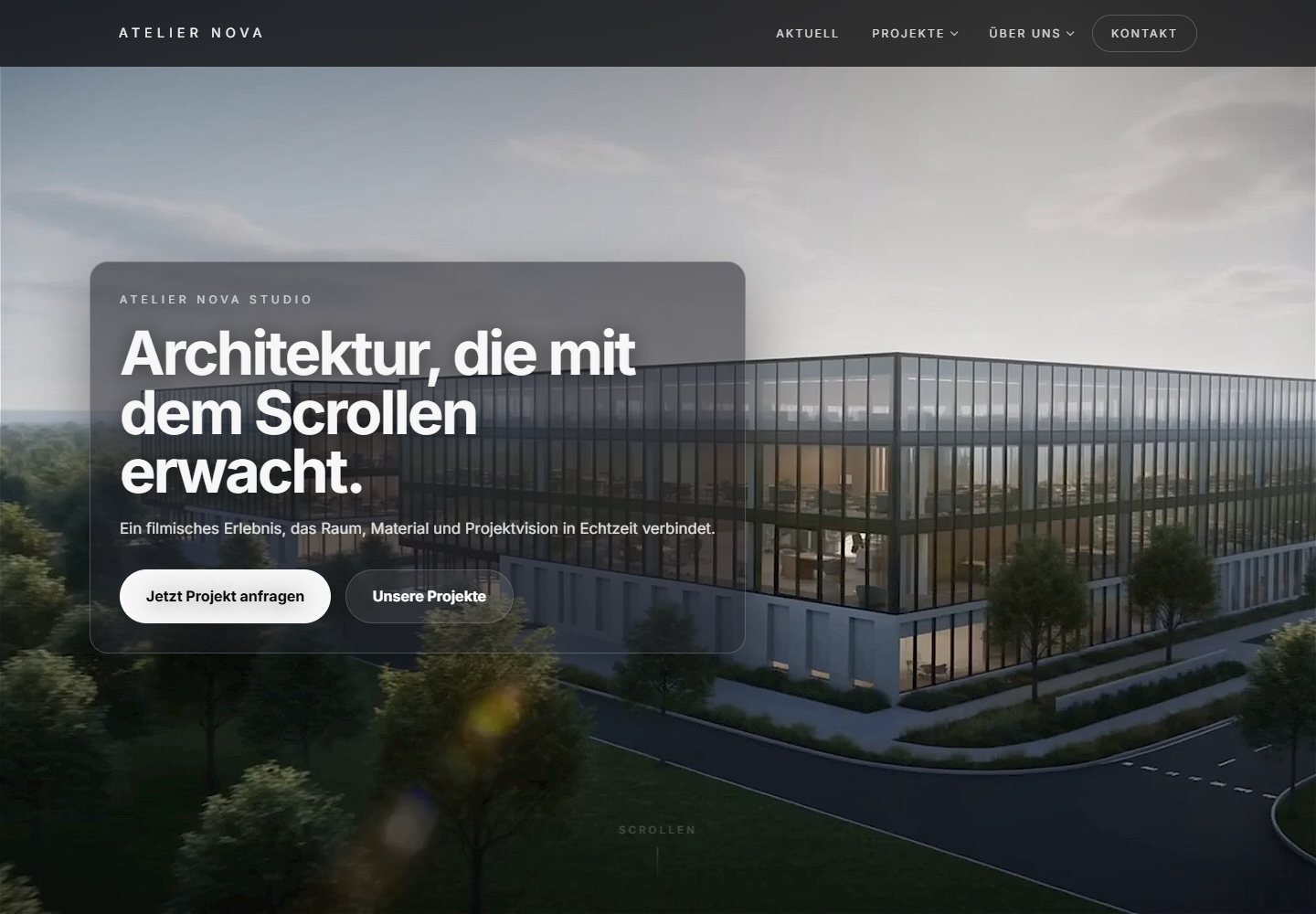 Portfolio Vorschaubild der AD Architekten Website